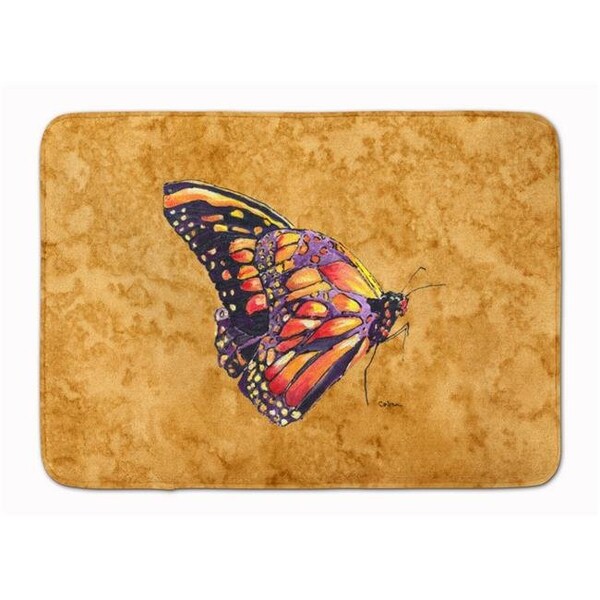 Carolines Treasures Carolines Treasures 8858RUG Butterfly on Gold Machine Washable Memory Foam Mat 8858RUG - main